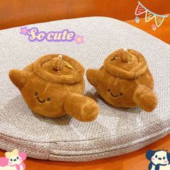 ** Móc khóa bông ấm trà nâu