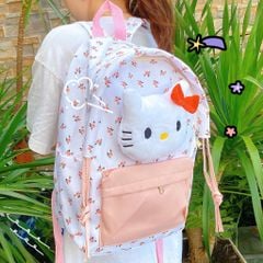 ** Balo mặt Kitty bông túi hồng