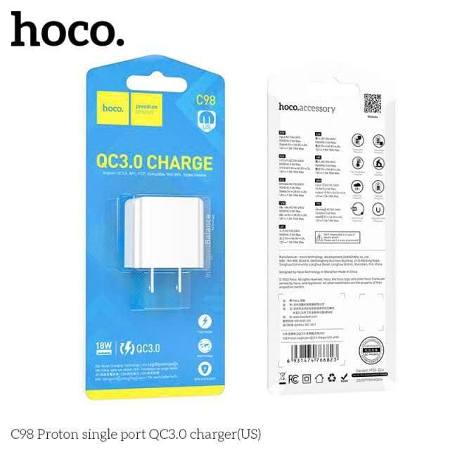 Cóc sạc Hoco C98 1U 18W