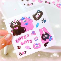 ** Set 5 miếng sticker cute cat