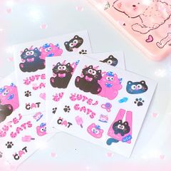 ** Set 5 miếng sticker cute cat