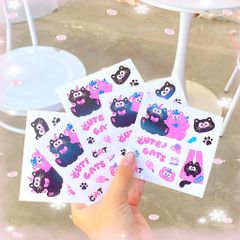 ** Set 5 miếng sticker cute cat