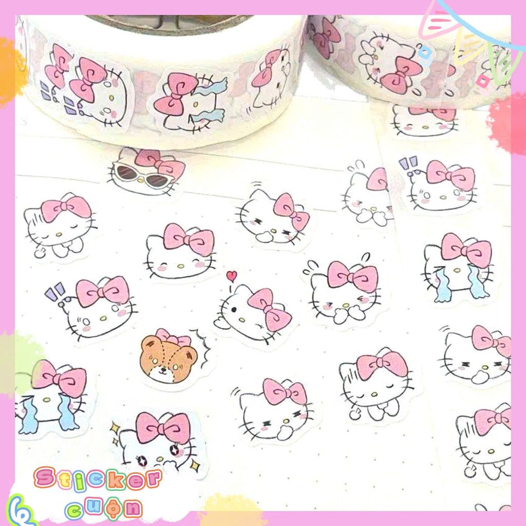** Set hình sticker Hello Kitty (cuộn)