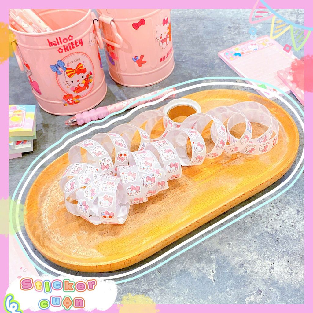 ** Set hình sticker Hello Kitty (cuộn)