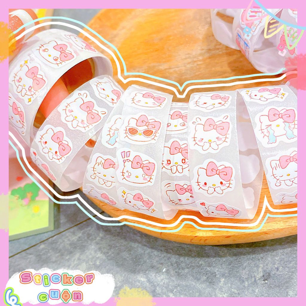** Set hình sticker Hello Kitty (cuộn)