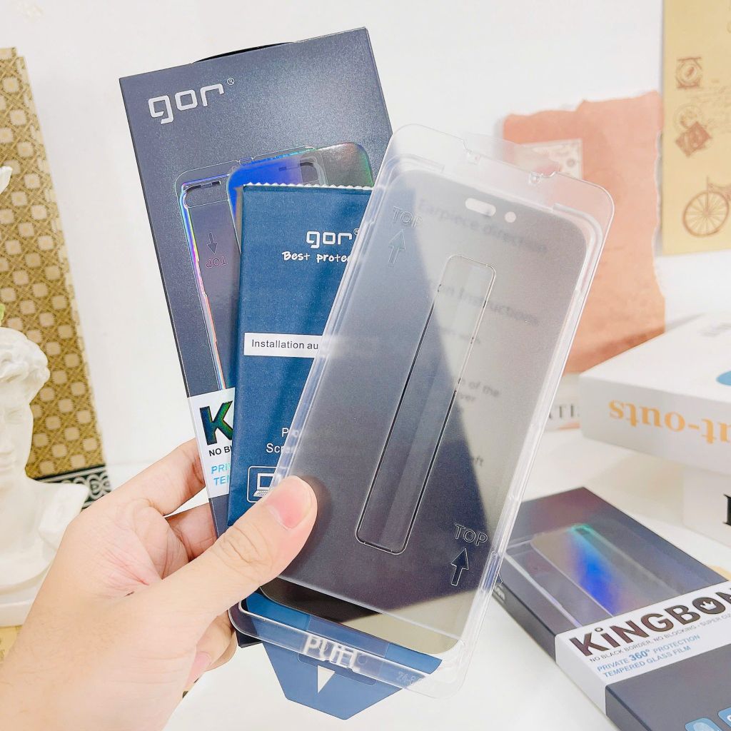 DCL IP 15 Pro Max Gor chống nhìn trộm 360 độ loại có khung