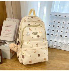 ** Balo vải MSLUO WE BAG kèm charm gấu nâu