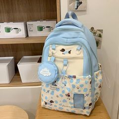 ** Balo vải Cún Lạp Xưởng KDMILD kèm móc khoá charm túi nhỏ