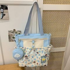 ** Túi đeo chéo Cún Lạp Xưởng KDMILD kèm móc khoá charm túi nhỏ