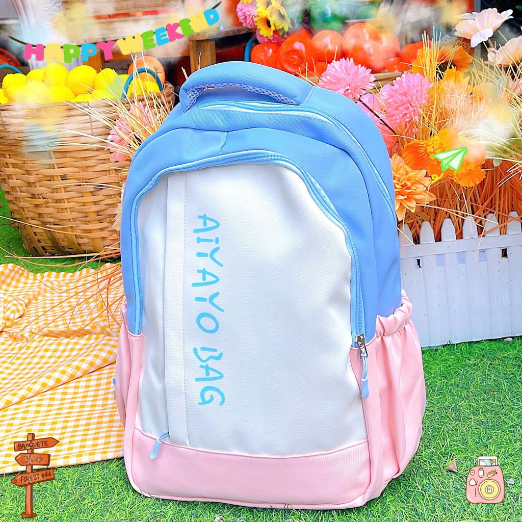** Balo vải AIYAYO BAG phối màu pastel