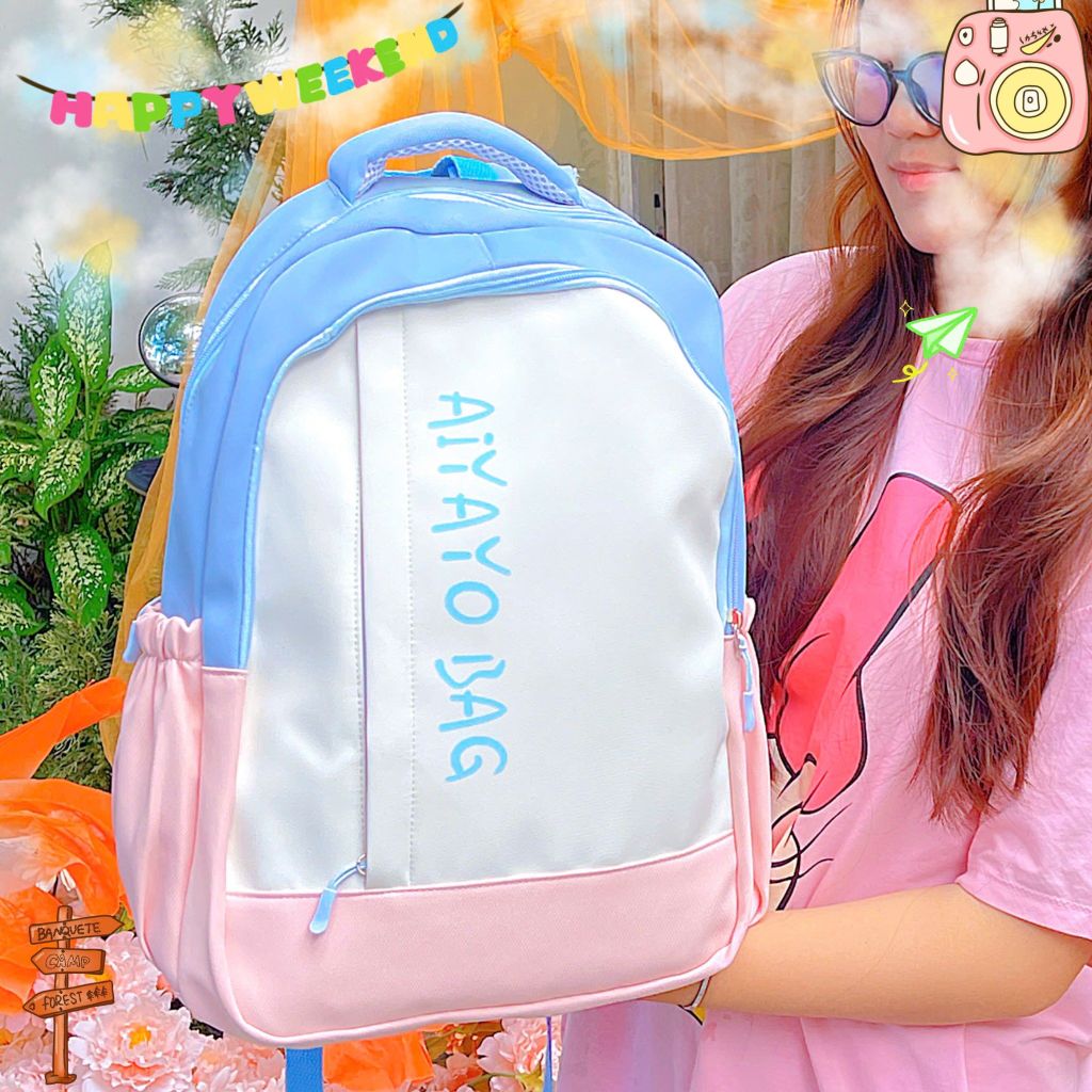 ** Balo vải AIYAYO BAG phối màu pastel