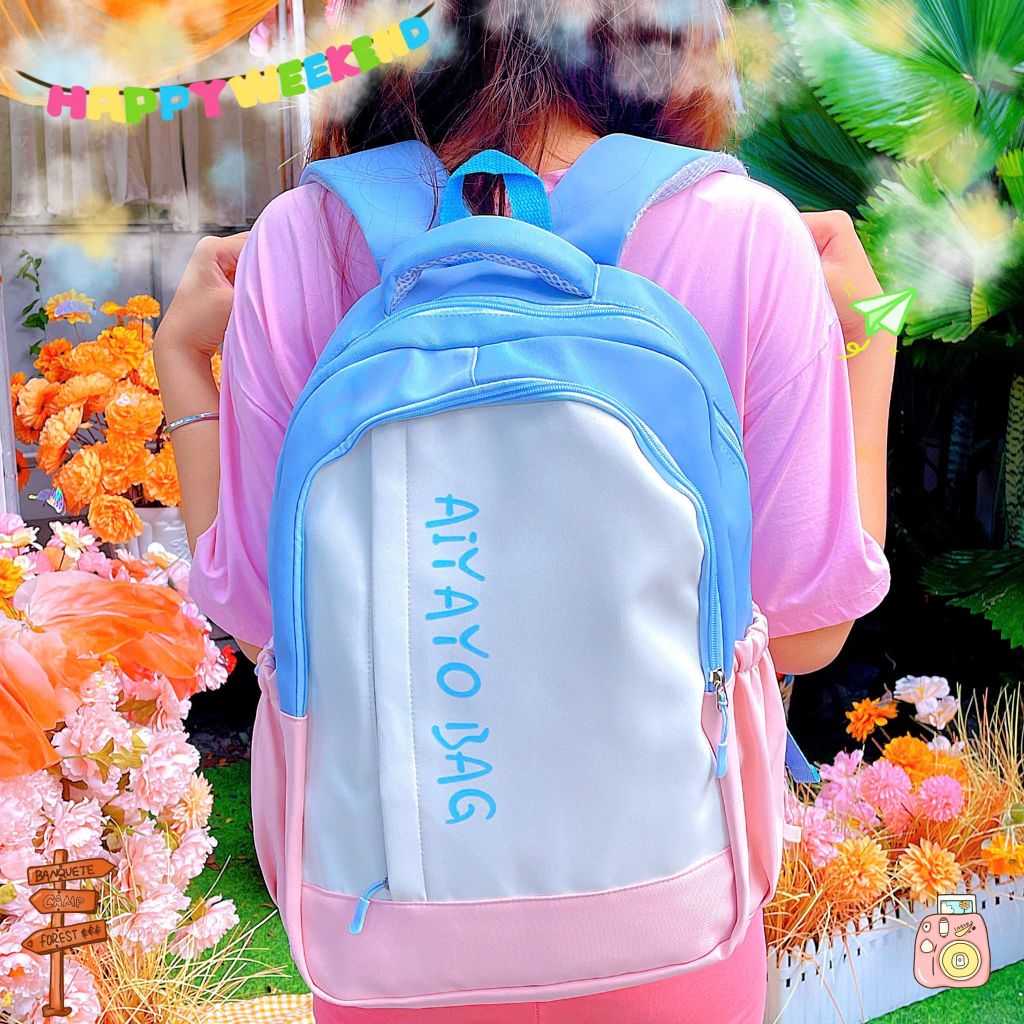 ** Balo vải AIYAYO BAG phối màu pastel