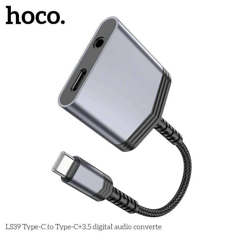 Cáp chuyển Type C ra Type C + 3.5mm Hoco LS39