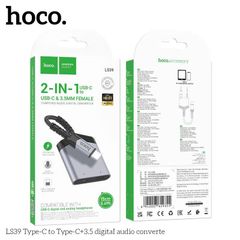 Cáp chuyển Type C ra Type C + 3.5mm Hoco LS39