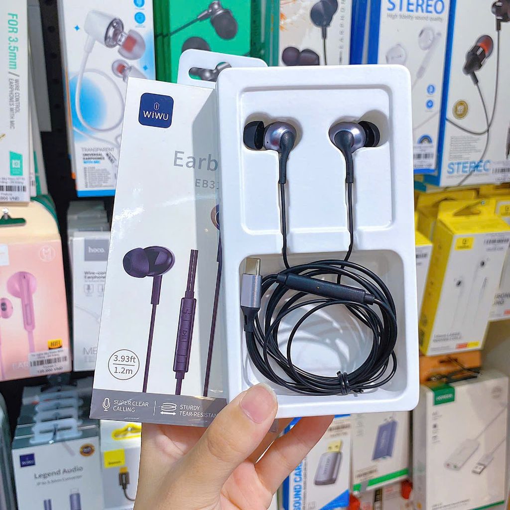 Tai nghe dây Wiwu EB318 cổng C