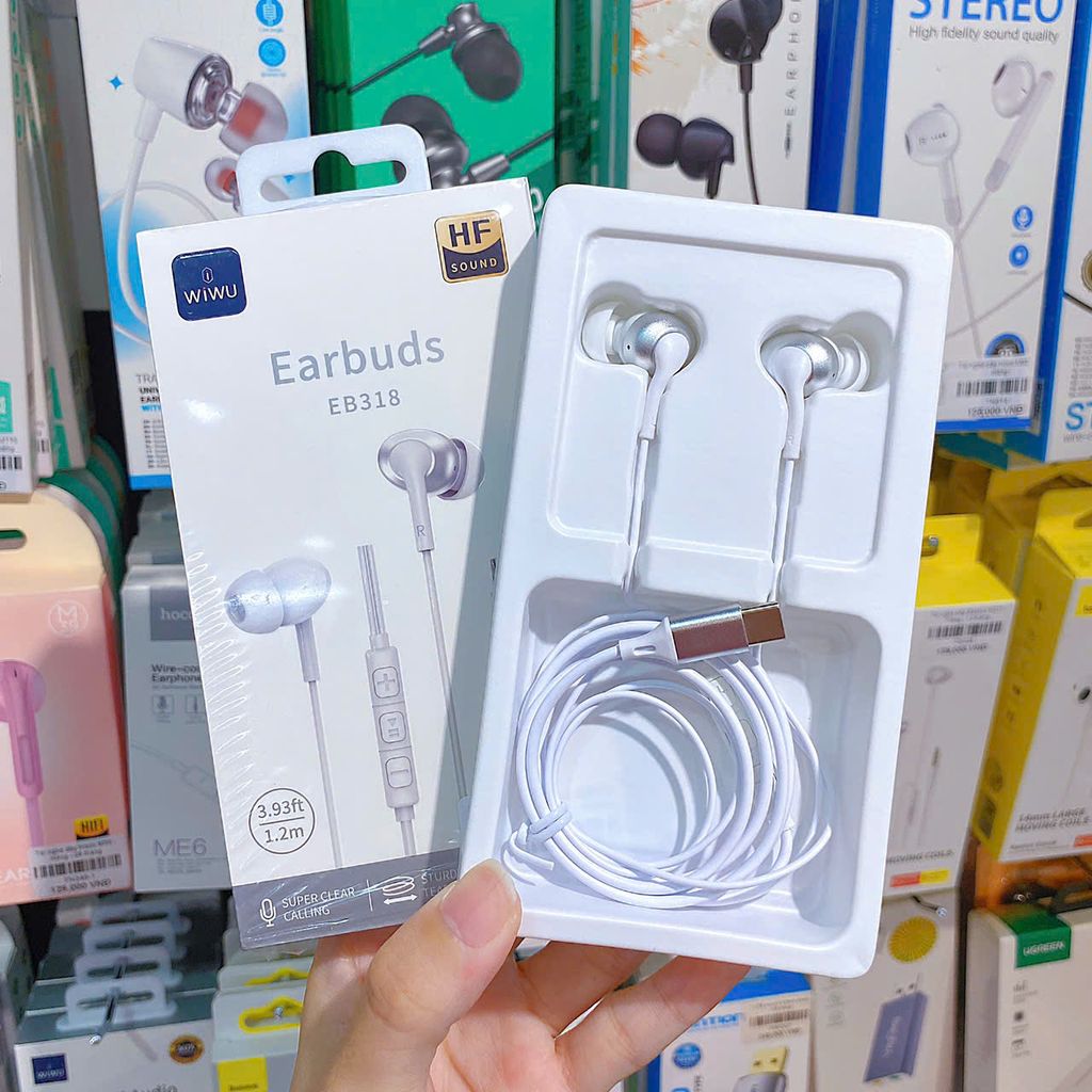Tai nghe dây Wiwu EB318 cổng C