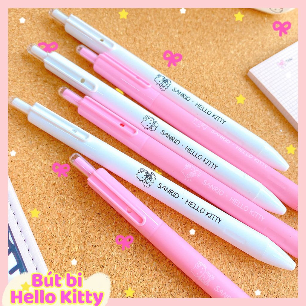 ** Bút bi Sanrio Kitty màu hồng/trắng (10k/cây)