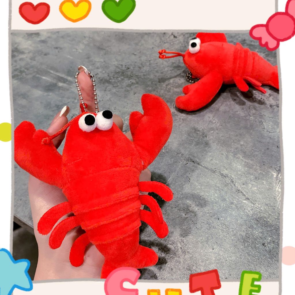 ** Móc khóa bông tôm hùm đỏ