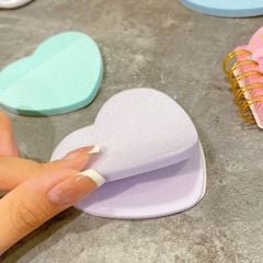 ** Giấy note trái tim nhũ kim tuyến nhiều màu