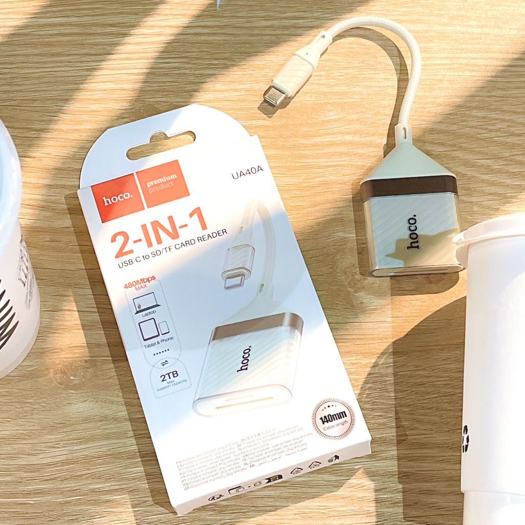 Đọc thẻ Type C Hoco UA40A 2 in 1