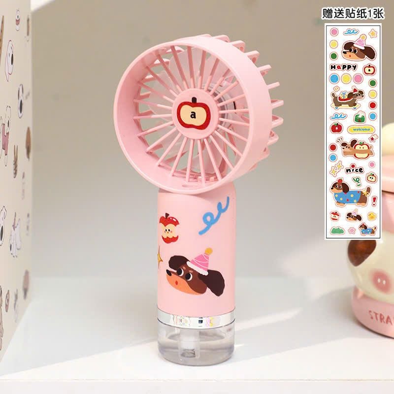 ** Quạt cầm tay phun sương trắng/hồng/vàng