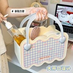 ** Giỏ nhựa đa năng có tay cầm Sweet Sweet hồng/xanh