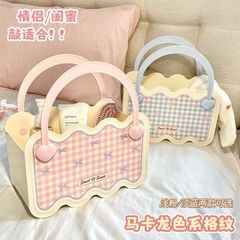 ** Giỏ nhựa đa năng có tay cầm Sweet Sweet hồng/xanh