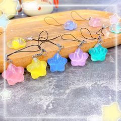 ** Dây đeo điện thoại ngôi sao 3D kim tuyến