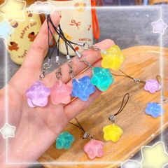 ** Dây đeo điện thoại ngôi sao 3D kim tuyến