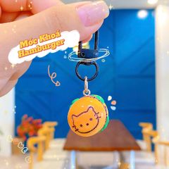 ** Móc khóa hamburger mặt mèo Kitty