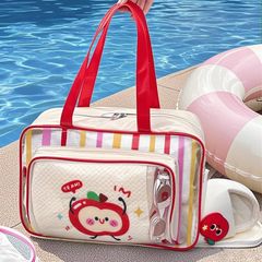 ** Túi đeo quai đa năng trong suốt kem/nâu