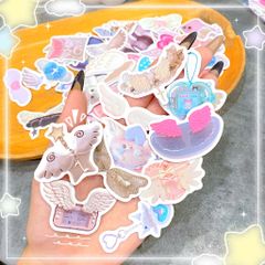 ** Set 50 miếng sticker Kitty/cánh thiên thần