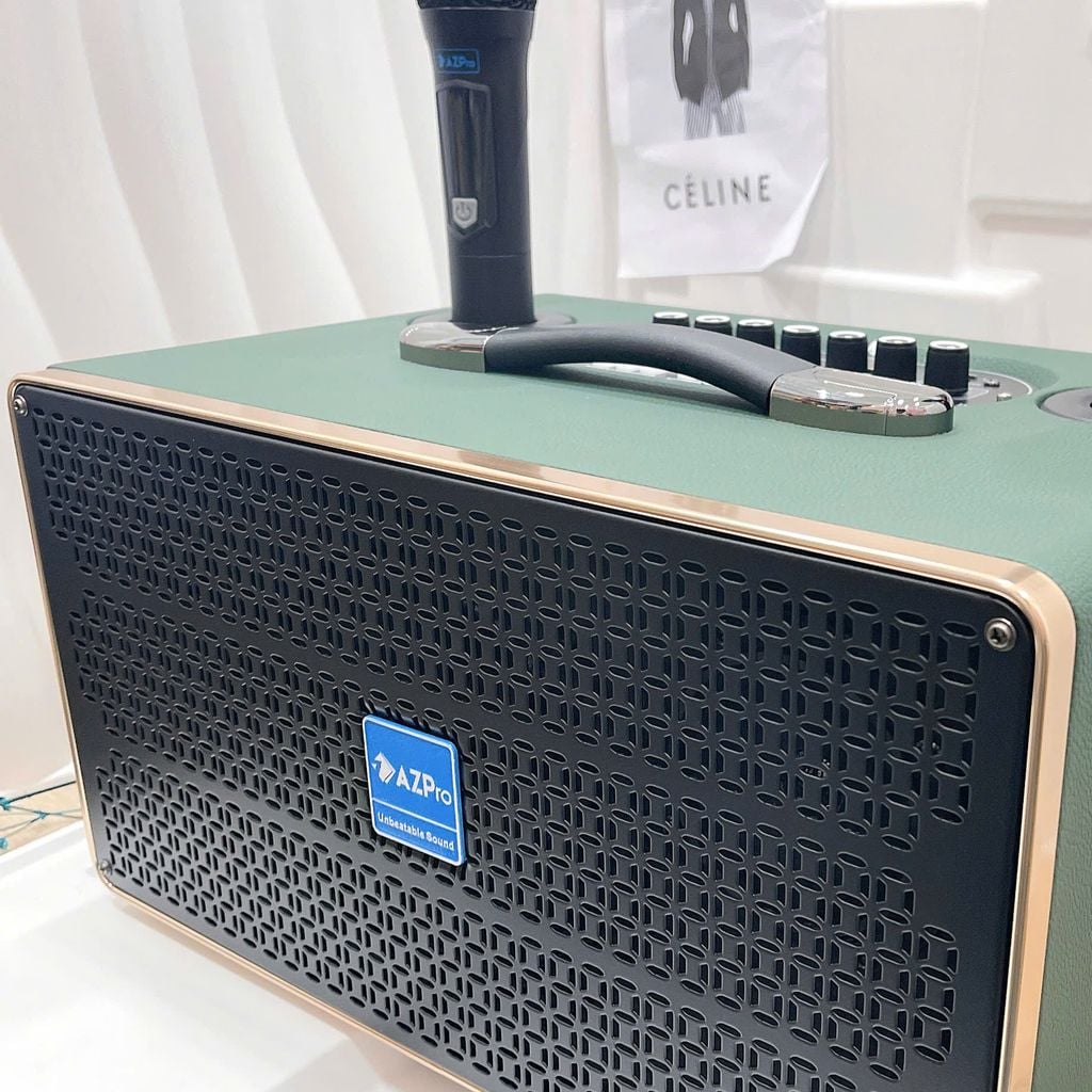 ** Loa Bluetooth kèm 2 mic Azpro D336