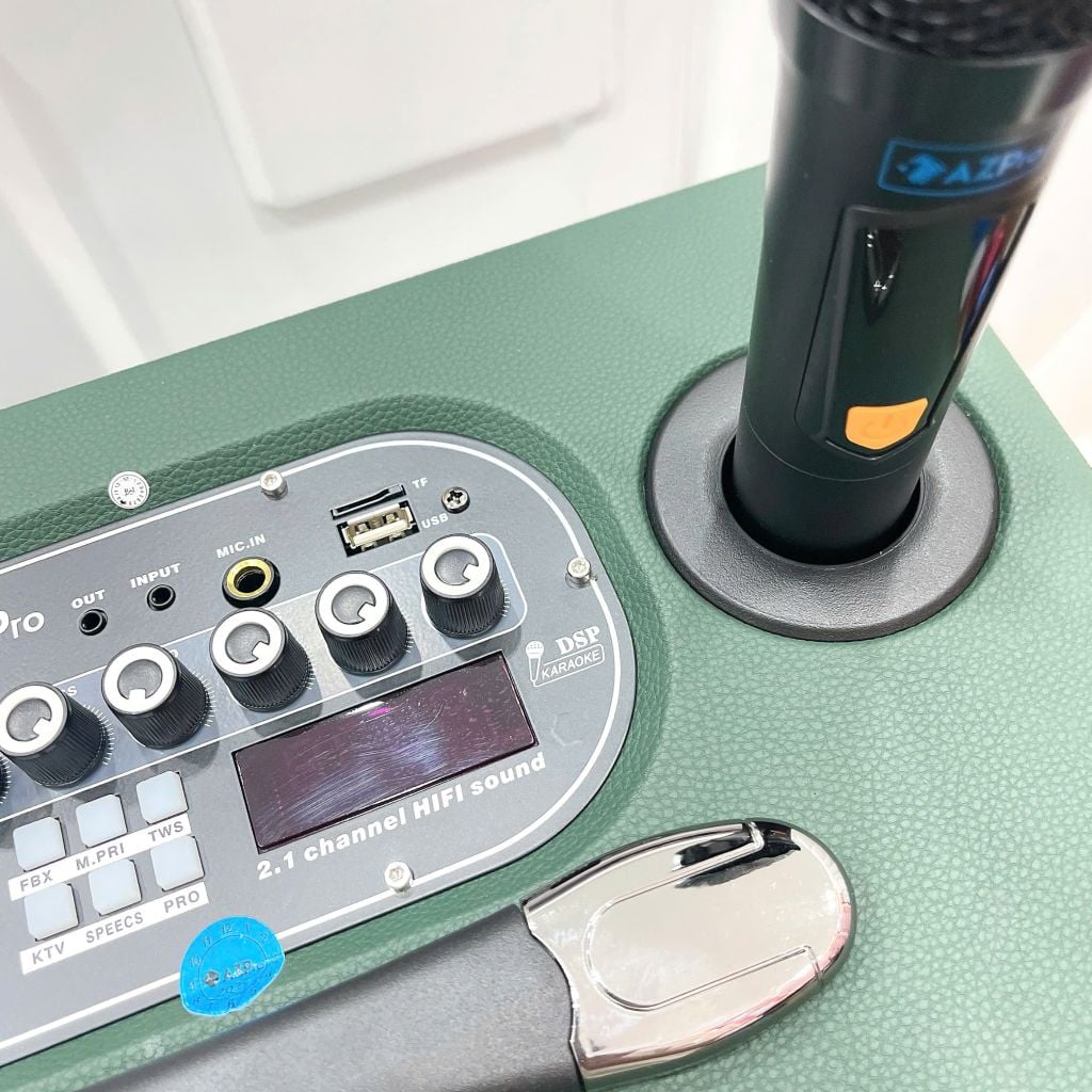 ** Loa Bluetooth kèm 2 mic Azpro D336
