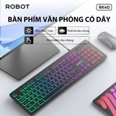 ** Bàn phím dây Robot RK40 Led 7 màu