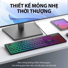 ** Bàn phím dây Robot RK40 Led 7 màu