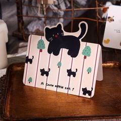 ** Thiệp mời mèo đen A Cute Apple Cat