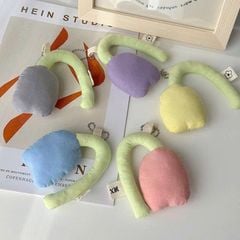 ** Móc khóa bông hoa tulip rũ vàng/xanh/xám