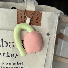 ** Móc khóa bông hoa tulip rũ vàng/xanh/xám