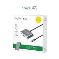 ** Chuyển Type C sang Hdmi + U + PD Veggieg TC03