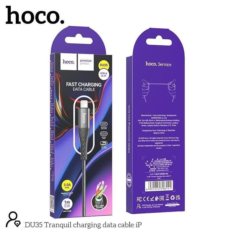 Cáp Lightning Hoco DU35 2m