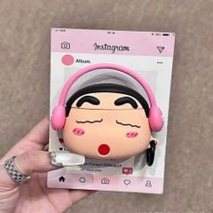 ** Case Airpods 4 dẻo Shin tai nghe hồng