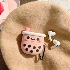 ** Case Airpods 1/2 silicon trà sữa trân châu