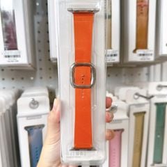 Dây AW Da thật màu trơn khoen vuông size 42