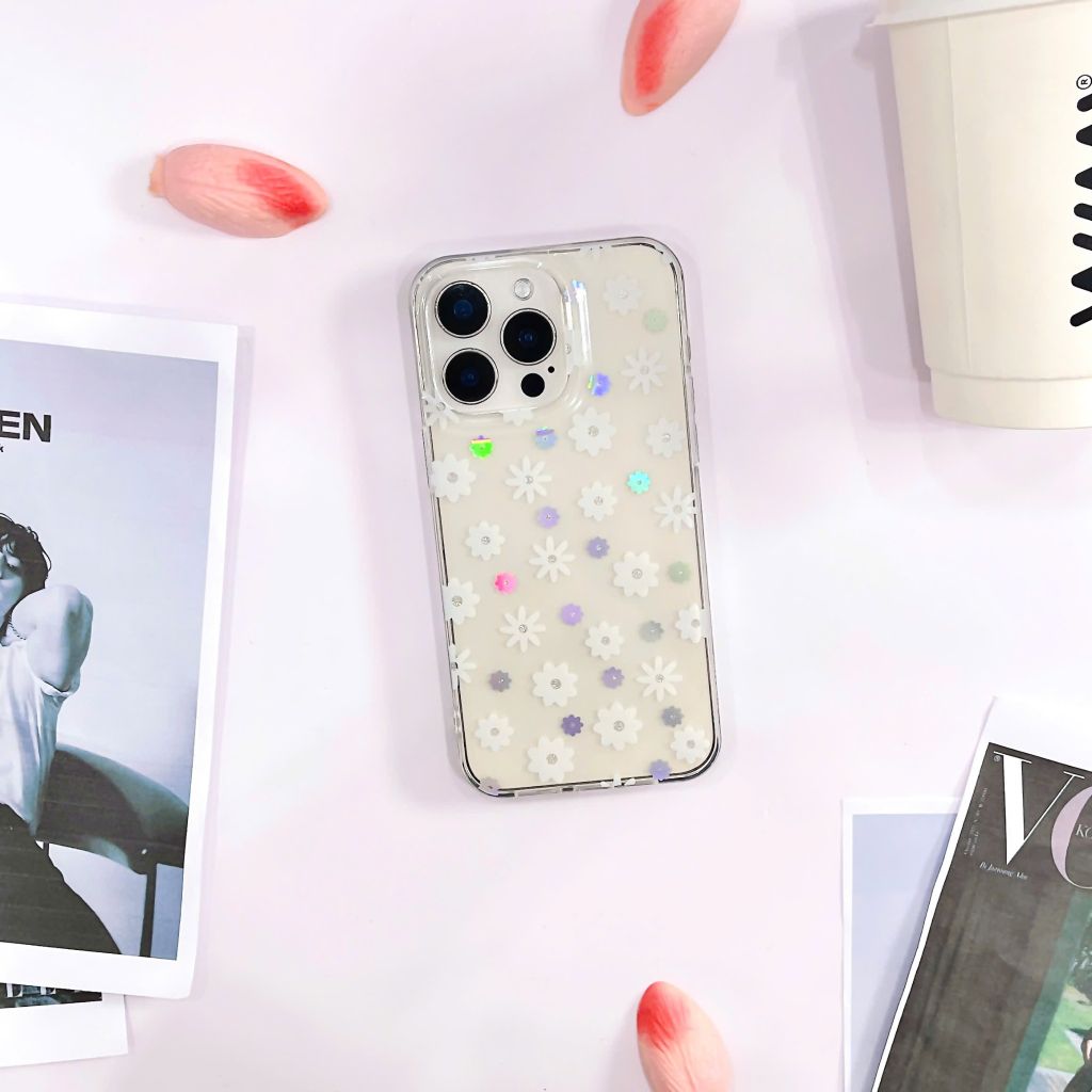 Ốp IP 11 Pro Max lưng trong cứng nhiều hoa nhí nhiều màu