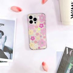 Ốp IP 14 Pro Max lưng trong cứng nhiều hoa nhí nhiều màu