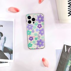 Ốp IP 14 Pro Max lưng trong cứng nhiều hoa nhí nhiều màu