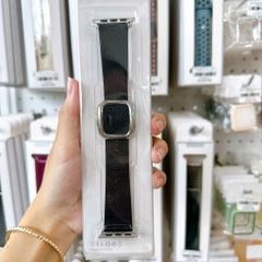 Dây AW Da thật màu trơn khoen vuông size 38