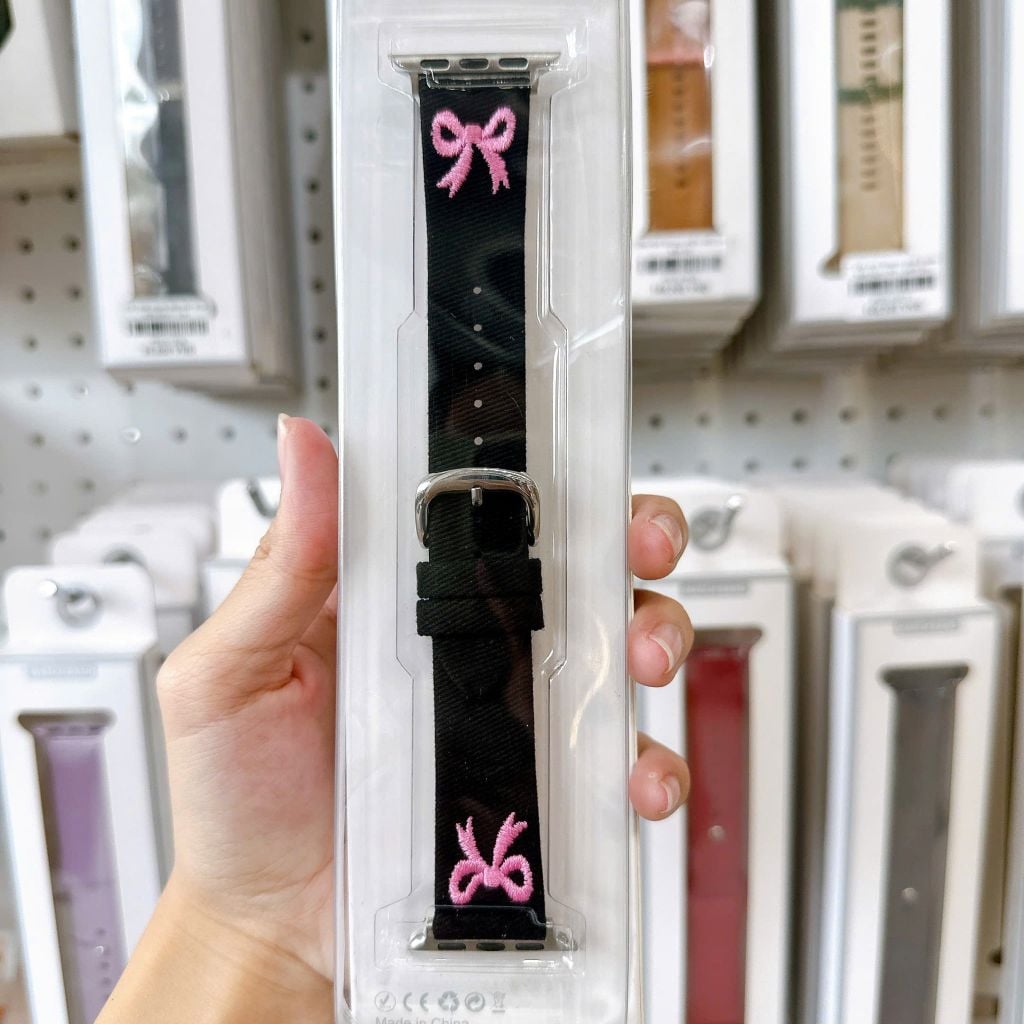 ** Dây Aw giả da nơ hồng 38/40/41