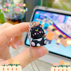 ** Dây đeo điện thoại mèo con thạch trong hihi